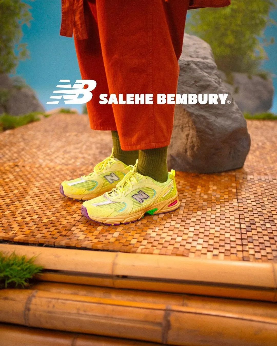 New Balance × Salehe Bembury SIGNED Yellow 530 MR530PR Trainers Size US 9.5 / EU 42-43 - 4 Thumbnail