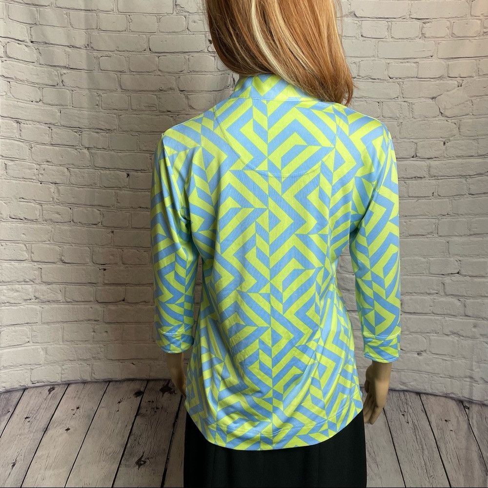 Other Sport Haley Golf Chevron Blue Yellow Shirt Size S Size S / US 4 / IT 40 - 3 Thumbnail