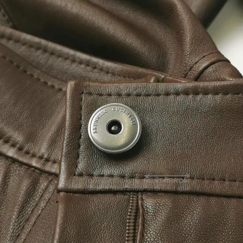 Brunello Cucinelli Brunello Cucinelli Lady's leather leisure pants Size 27" / US 4 / IT 40 - 3 Thumbnail