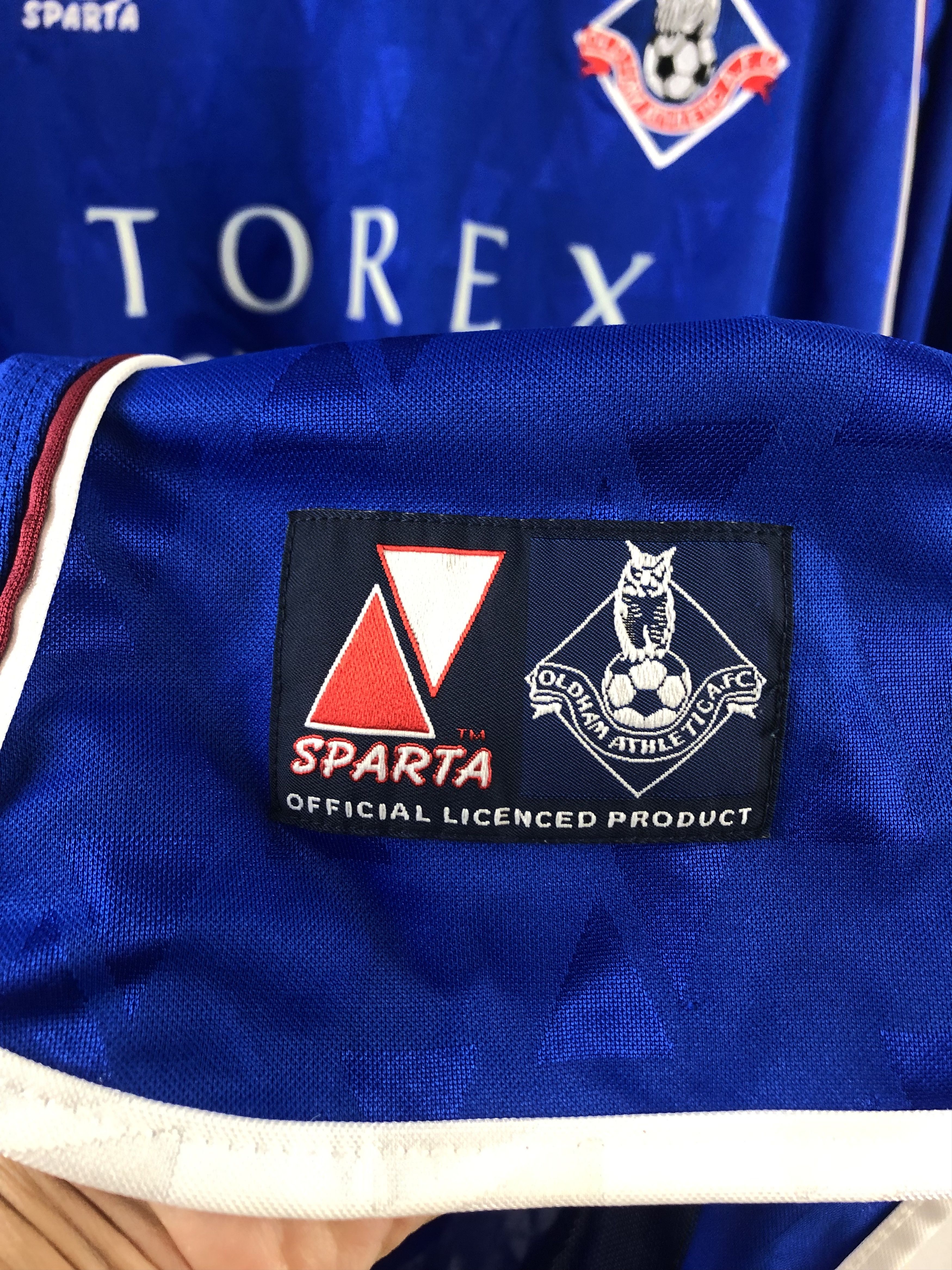 Vintage Oldham Athletic football shirt Soccer Jersey Long Sleeve Size US XL / EU 56 / 4 - 7 Thumbnail