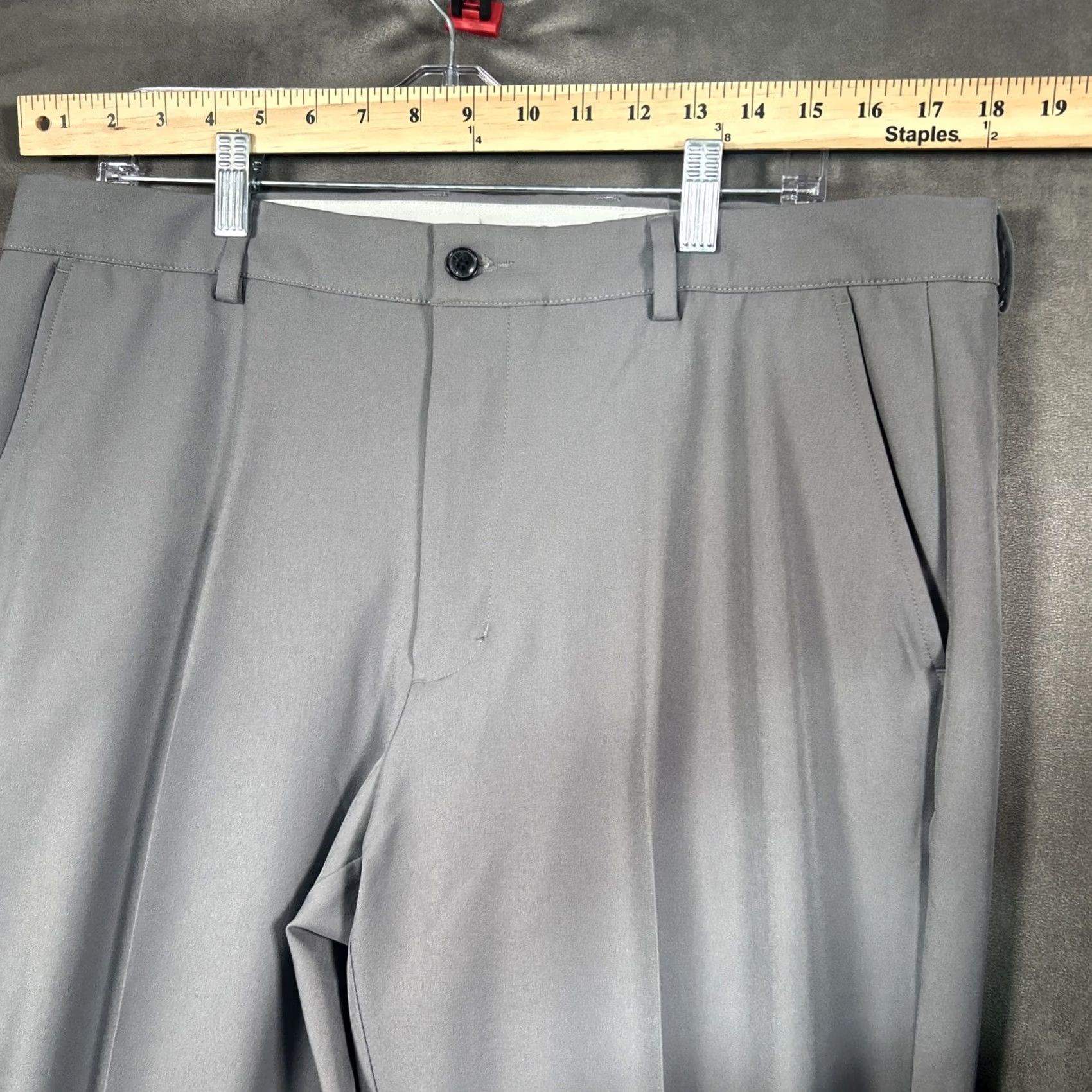 Vintage Greg Norman Golf Pants Mens 36x30 Gray Performance Stretch Pockets Size US 36 / EU 52 - 3 Thumbnail