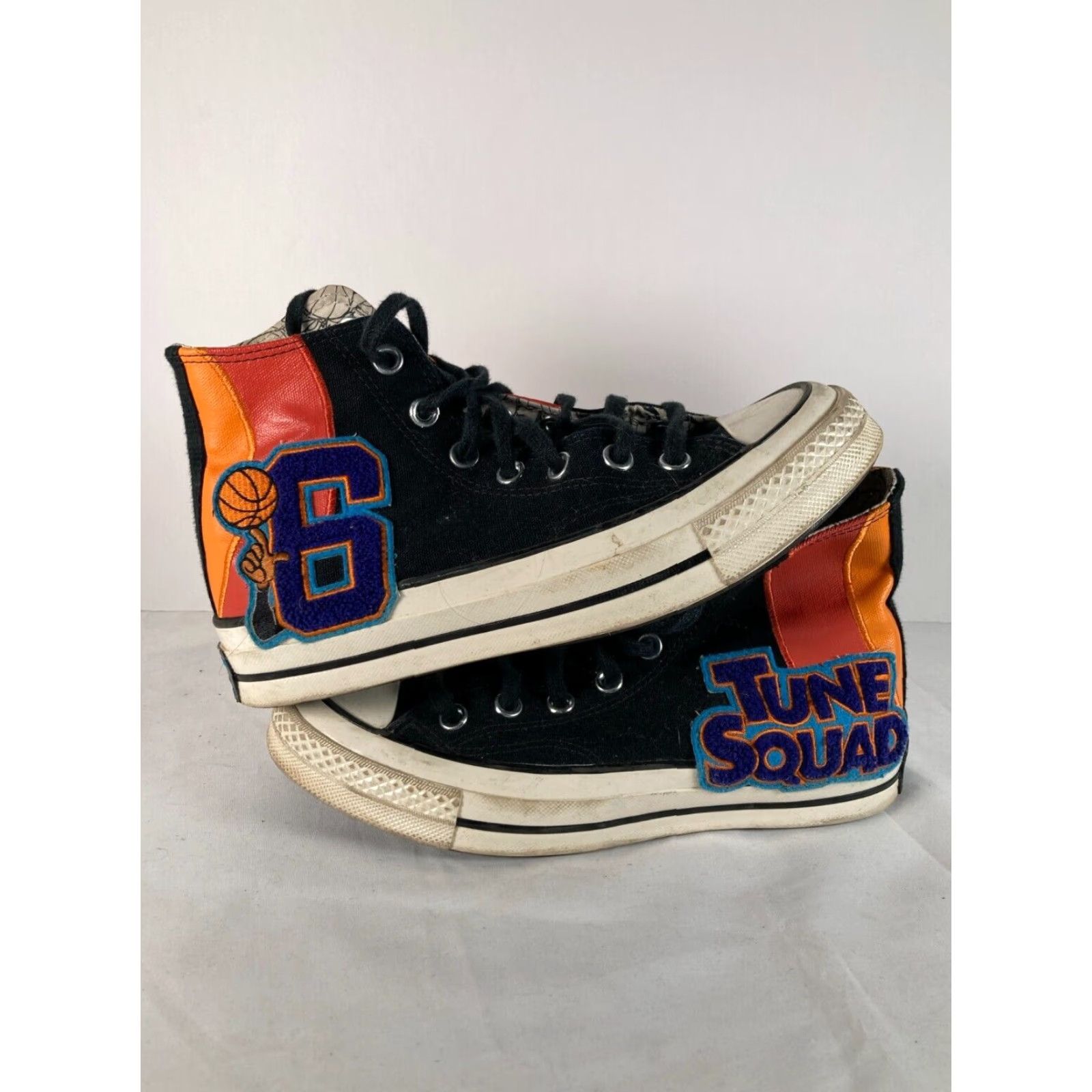 Converse Converse Chuck Taylor All Star Hi Space Jam Mens 7 Tune Squad Mens 5 Black Colorblock Lace Up High Top Athletic Sneaker 90s Space Mens Shoes Size ONE SIZE - 6 Thumbnail