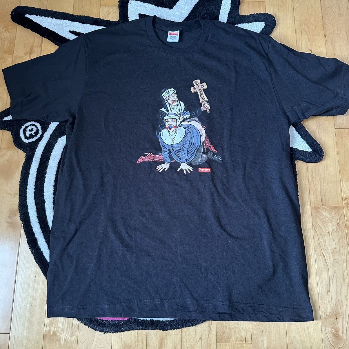 Supreme Supreme Nuns Tee Black Size US XL / EU 56 / 4 - 4 Thumbnail