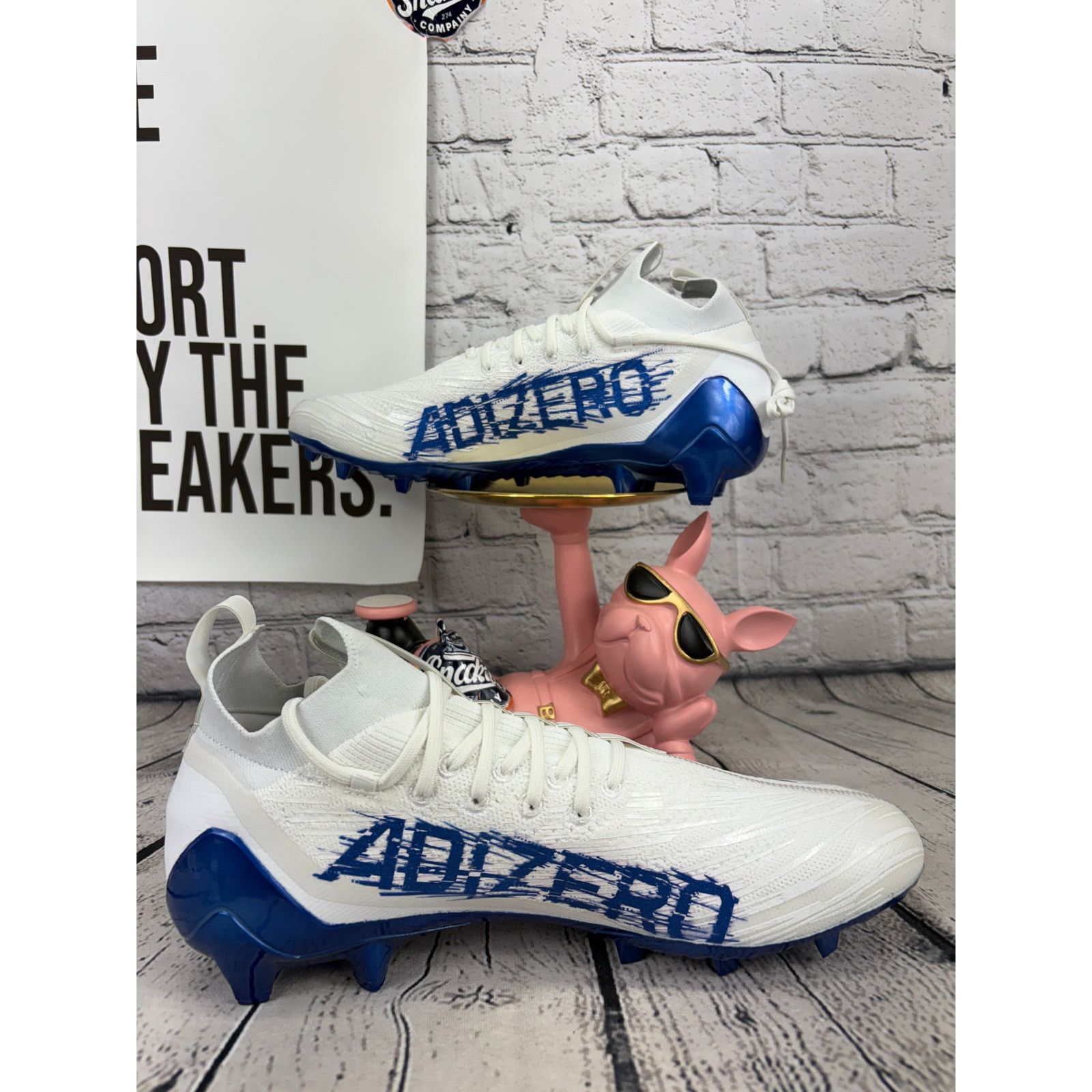 Adidas Adidas Adizero Primeknit Football Cleats Mens 12.5 Blue Size US 12.5 / EU 45-46 - 6 Thumbnail