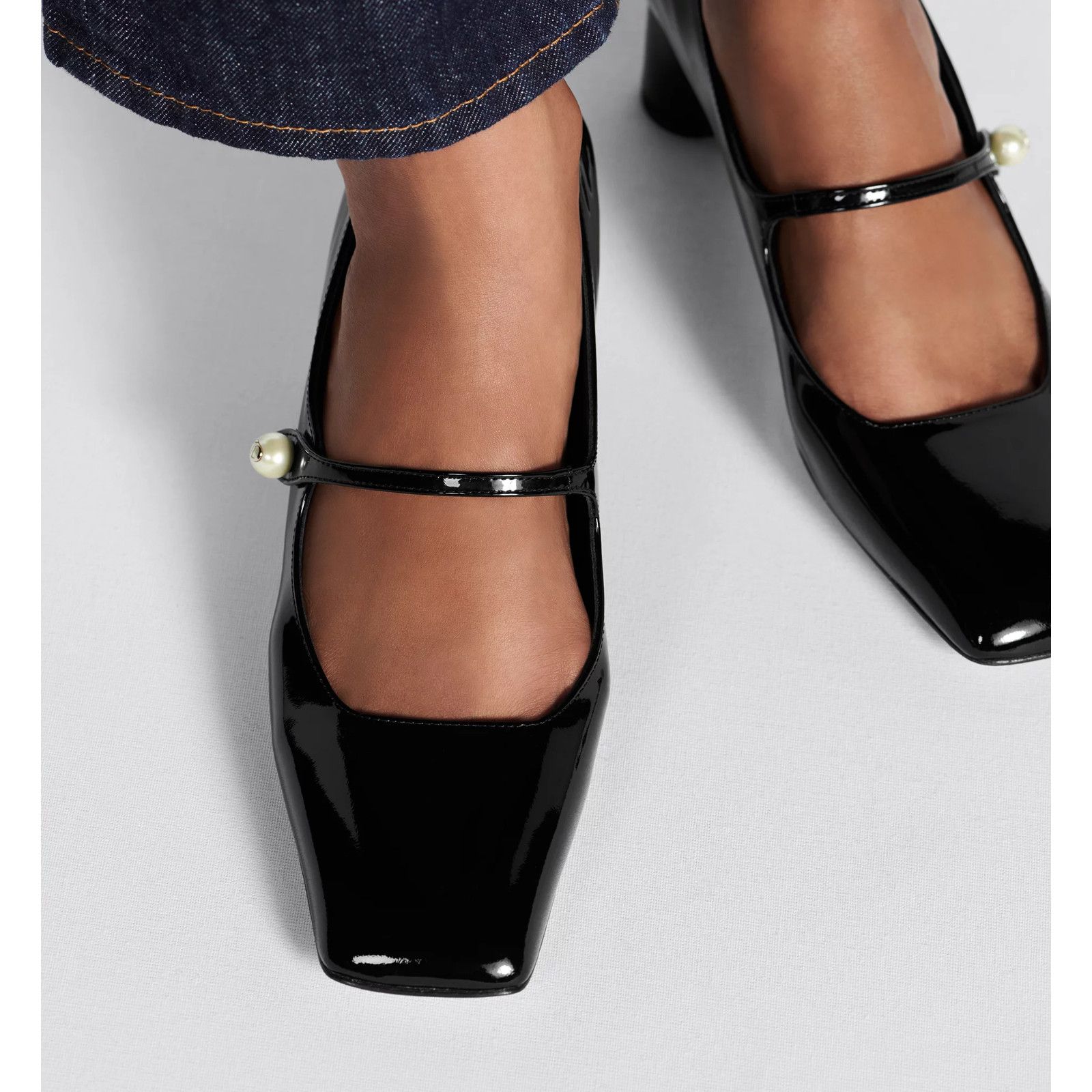 Dior Christian Dior Jolie Black Patent Maryjane Pearl Pump 39.5 Size US 9.5 / IT 39.5 - 10 Thumbnail