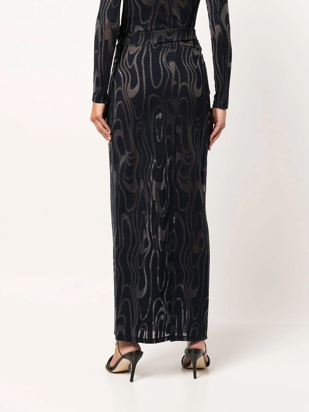 Eckhaus Latta o1mle0524 Shrunk Turtleneck Wave Top in Black Size S / US 4 / IT 40 - 8 Thumbnail