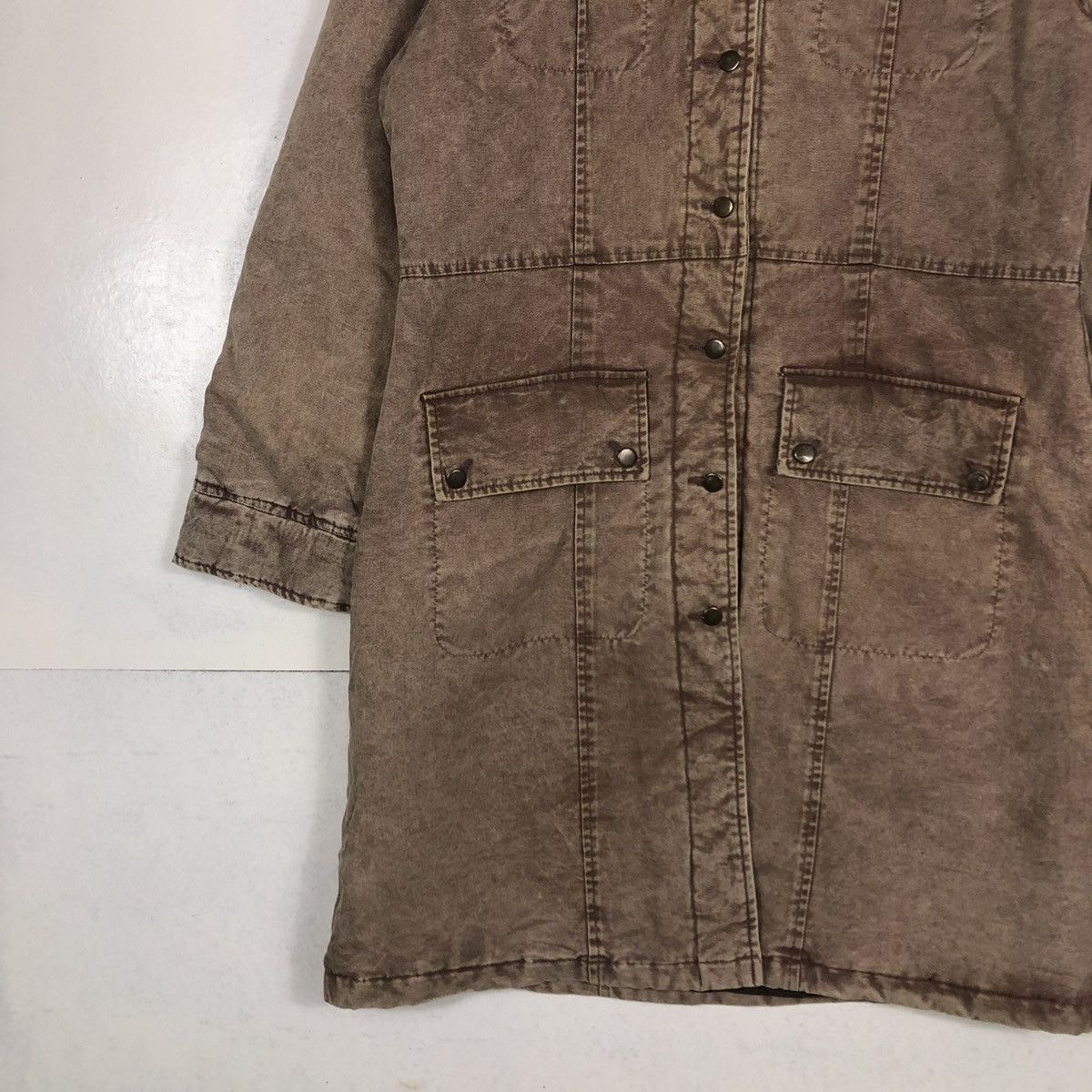 Japanese Brand 📌LONG BIKET JACKET PARKA DESIGN ICY MINK FUR COLLAR Size US L / EU 52-54 / 3 - 7 Thumbnail