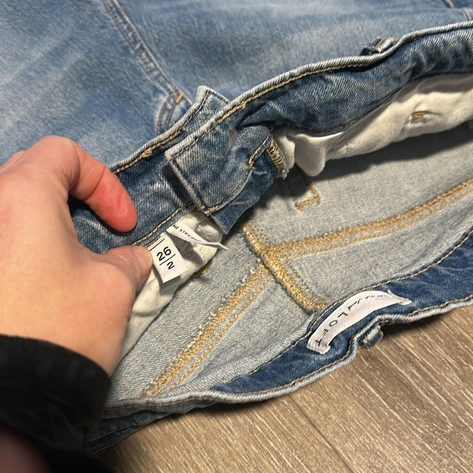 Other LOFT 26/2 jeans The Straight Crop Whisker Light Blue Denim Size 26" / US 2 / IT 38 - 7 Thumbnail