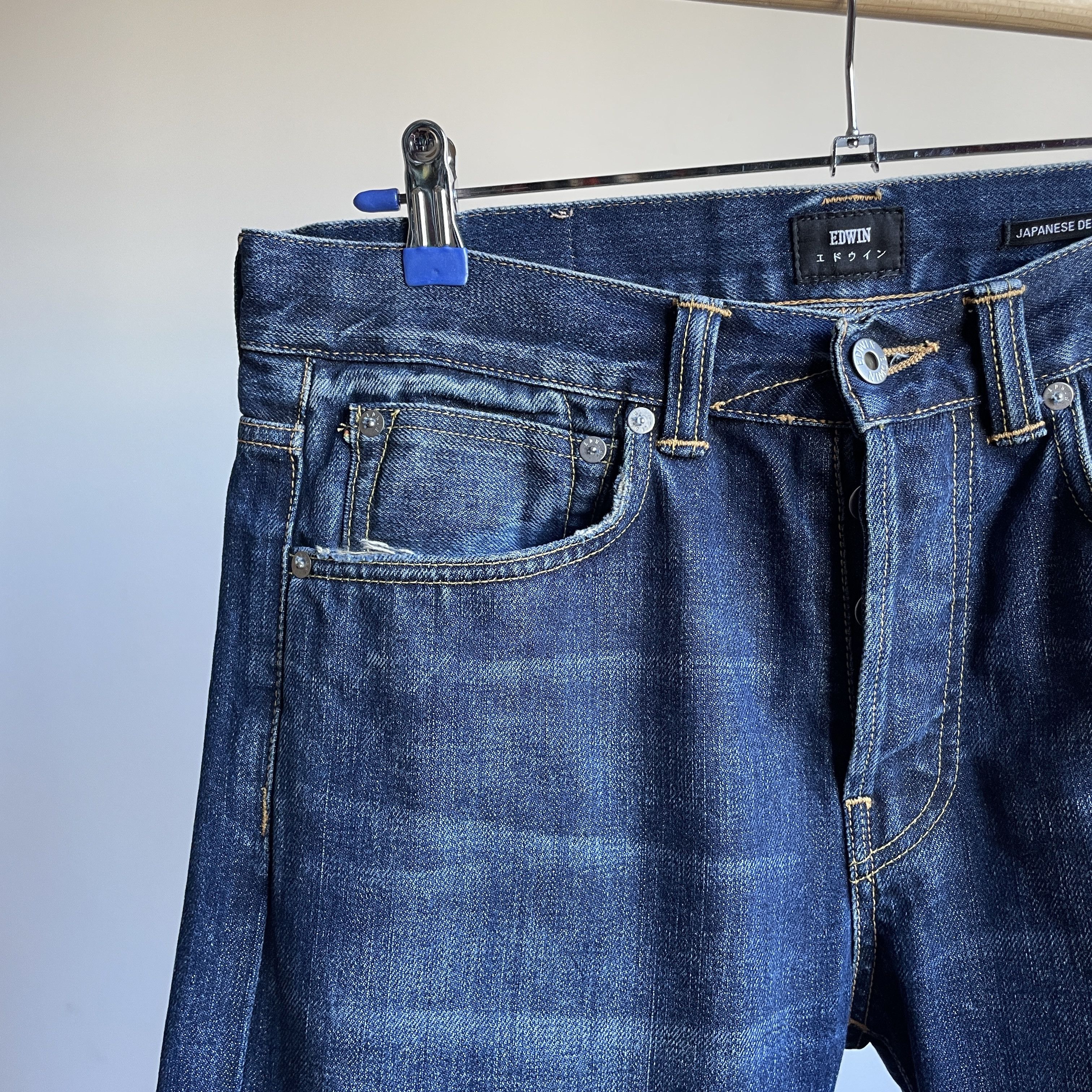 Edwin Edwin ED-80 Slim Tapered Rainbow Selvedge Denim Size 31x34 Size US 31 - 6 Thumbnail