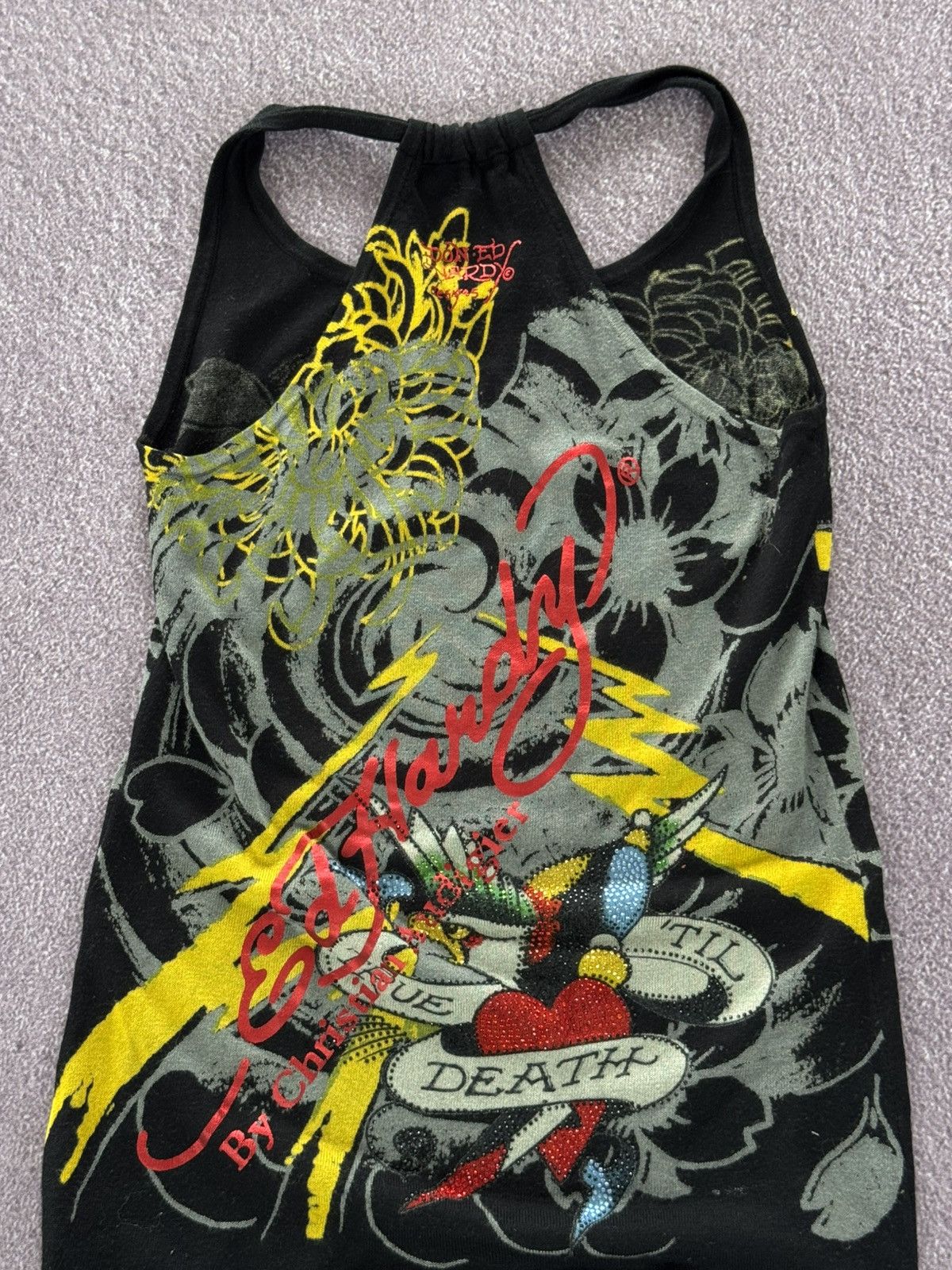 Ed Hardy Ed Hardy Y2K Wool Glamour Print Mini Dress With Rhinestones Size M / US 6-8 / IT 42-44 - 8 Thumbnail