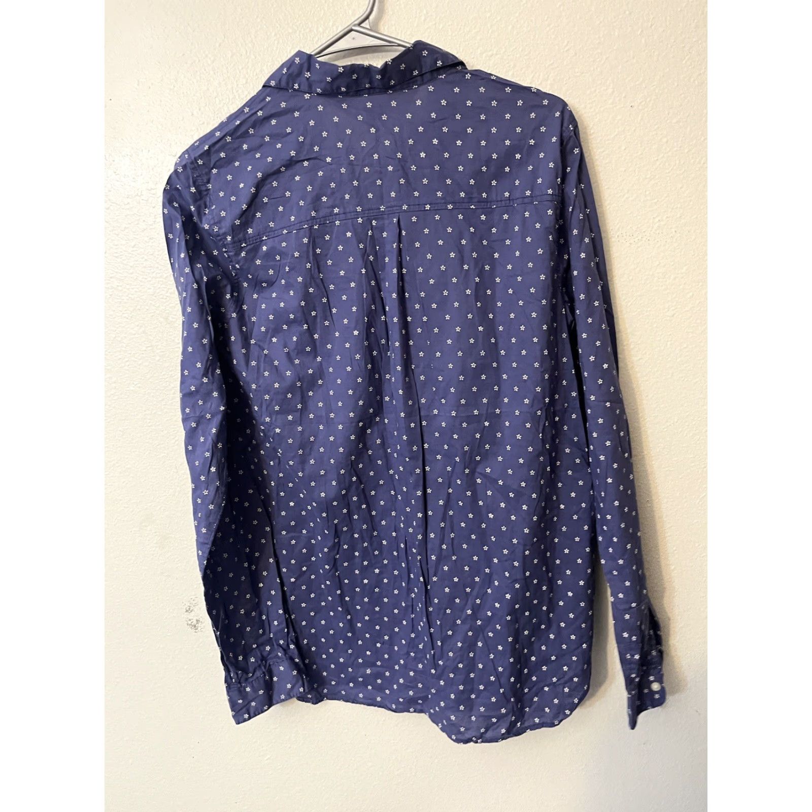 Old Navy Old Navy Shirt Womens M Blue Polka Dot Long Sleeve Button-Up The Classic Size M / US 6-8 / IT 42-44 - 3 Thumbnail