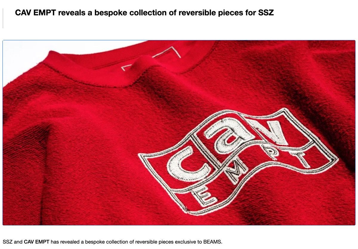 Cav Empt FW18' C.E x BEAMS SSZ c a v BOX REVERSIBLE CREW NECK Size US M / EU 48-50 / 2 - 11 Thumbnail