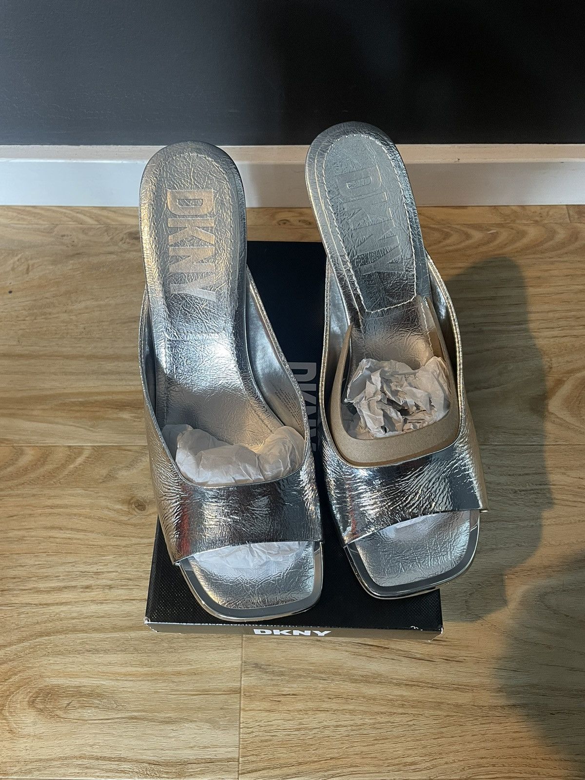 DKNY DKNY Silver Mules/High Sandal Size US 11 / IT 41 - 5 Thumbnail