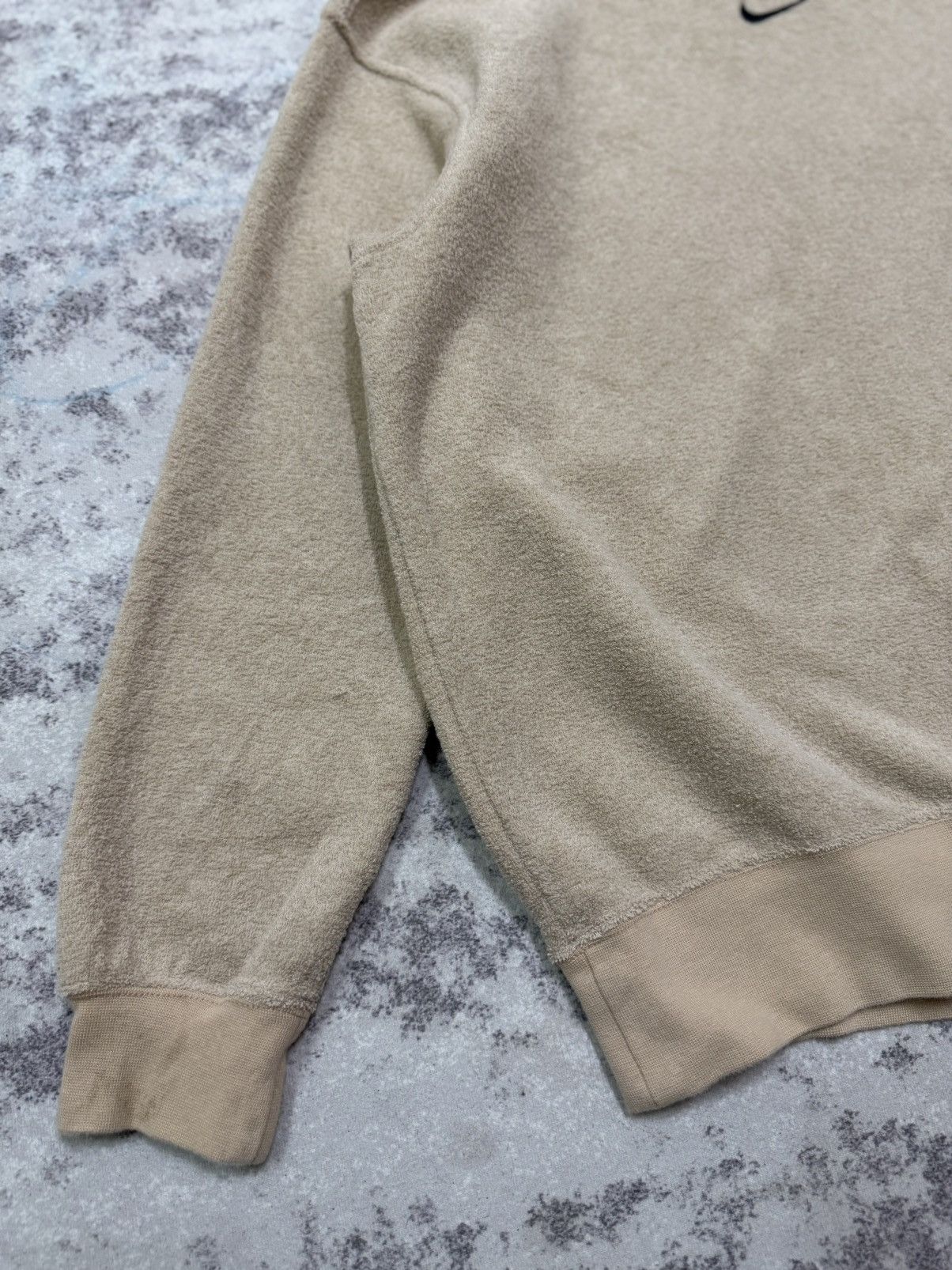 Nike Nike Swoosh Center Logo Fleece Pullover Sweater Hoodie Beige Size US M / EU 48-50 / 2 - 5 Thumbnail