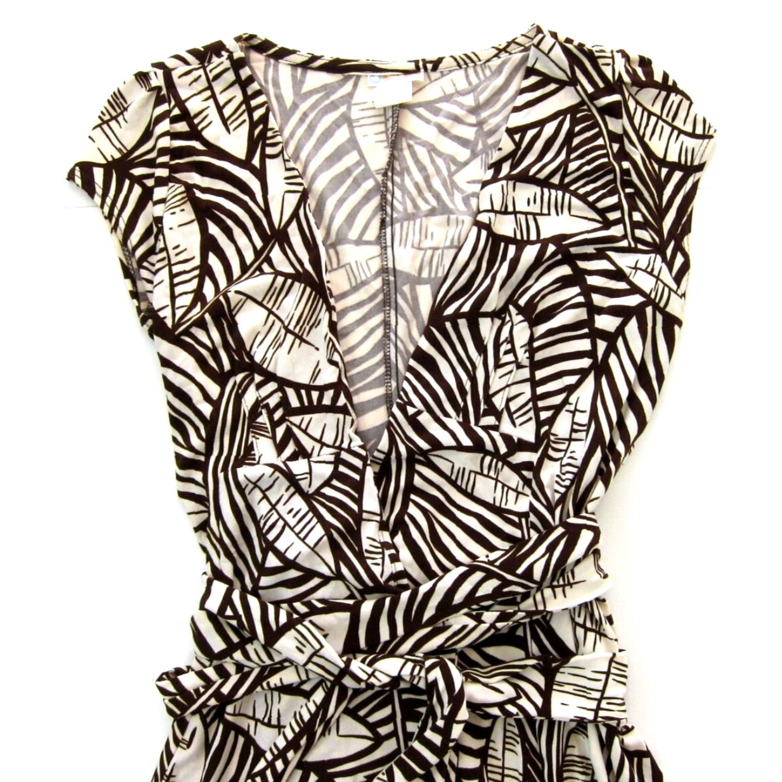Vintage Rubber Ducky Dress Brown Floral Stretch Cap Sleeve Midi Wrap Dress Medium Size M / US 6-8 / IT 42-44 - 3 Thumbnail