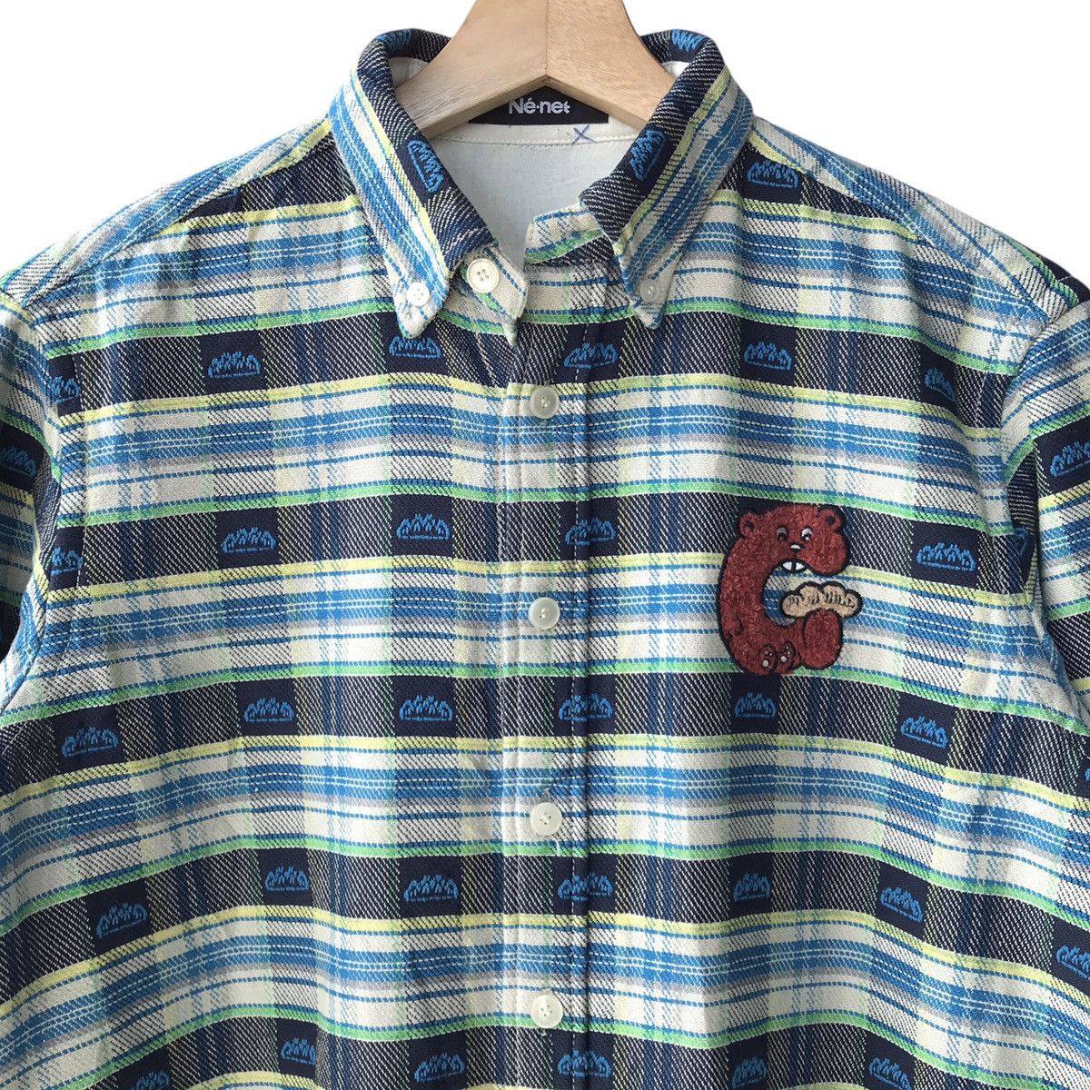 Ne-Net Japan Issey Miyake Design Embroidery Flannel Shirt