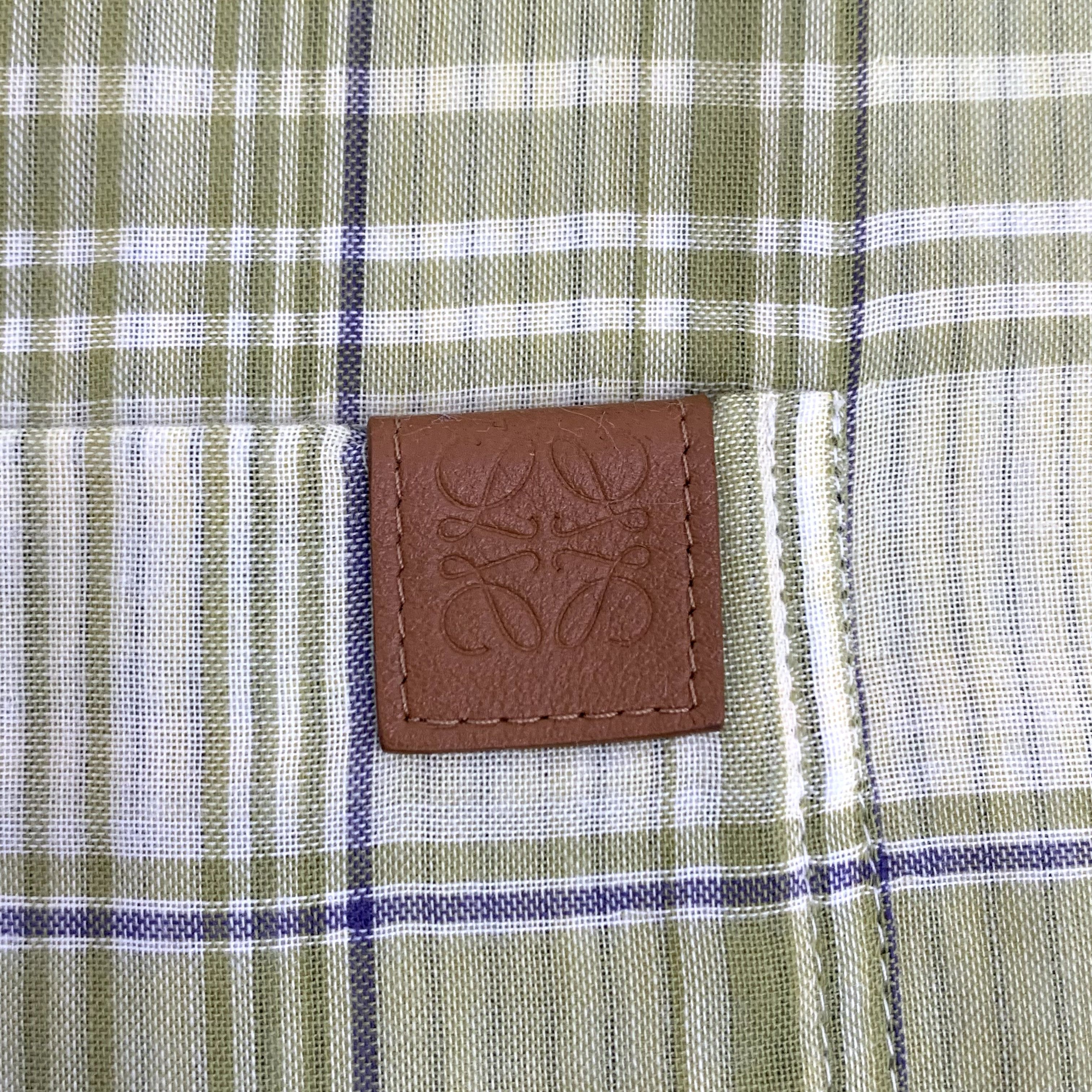 Loewe Loewe Plaid Logo Pocket Shirt Light Green (40) Size US XXS / EU 40 - 5 Thumbnail