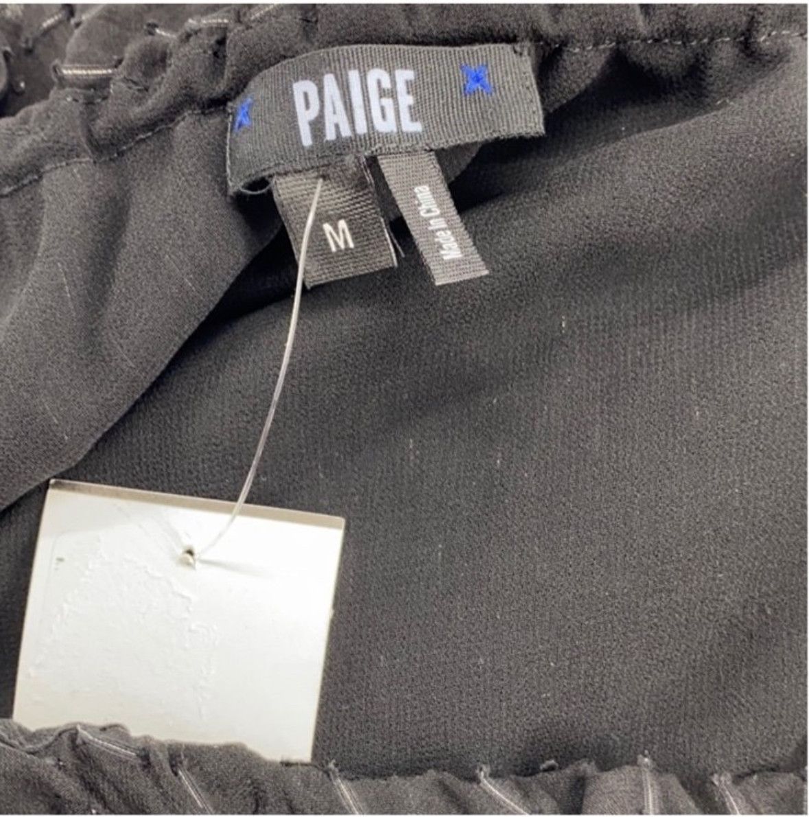 Paige Paige Womens Shandi Silk Metallic Pullover Top ruffle one s Size M / US 6-8 / IT 42-44 - 9 Thumbnail