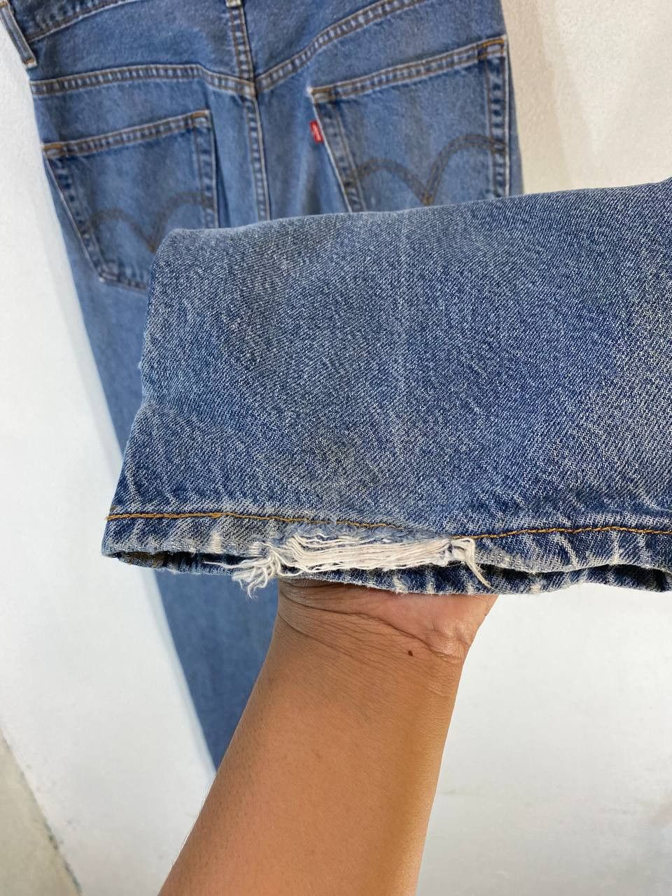 Levi's vintage levis 505 regular fit distressed denim nice design Size US 36 / EU 52 - 6 Thumbnail