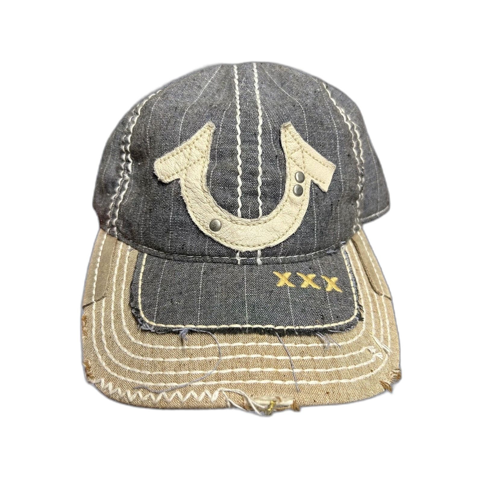 True Religion True Religion Distressed Style Denim Hat Size ONE SIZE - 5 Thumbnail