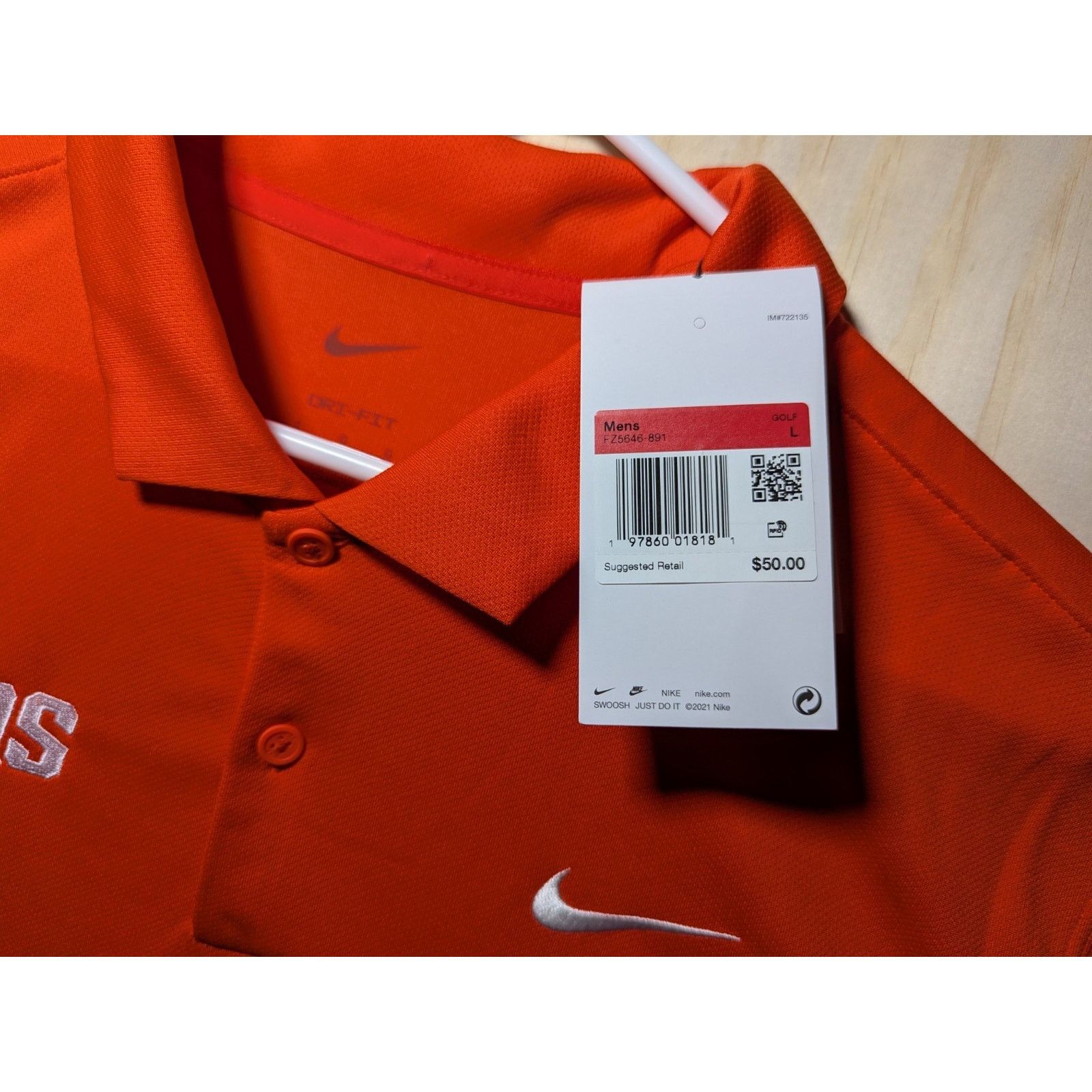 Nike Nike Men's Large Polo Shirt Phoenix Suns Orange Dri-Fit NBA Size US L / EU 52-54 / 3 - 4 Thumbnail