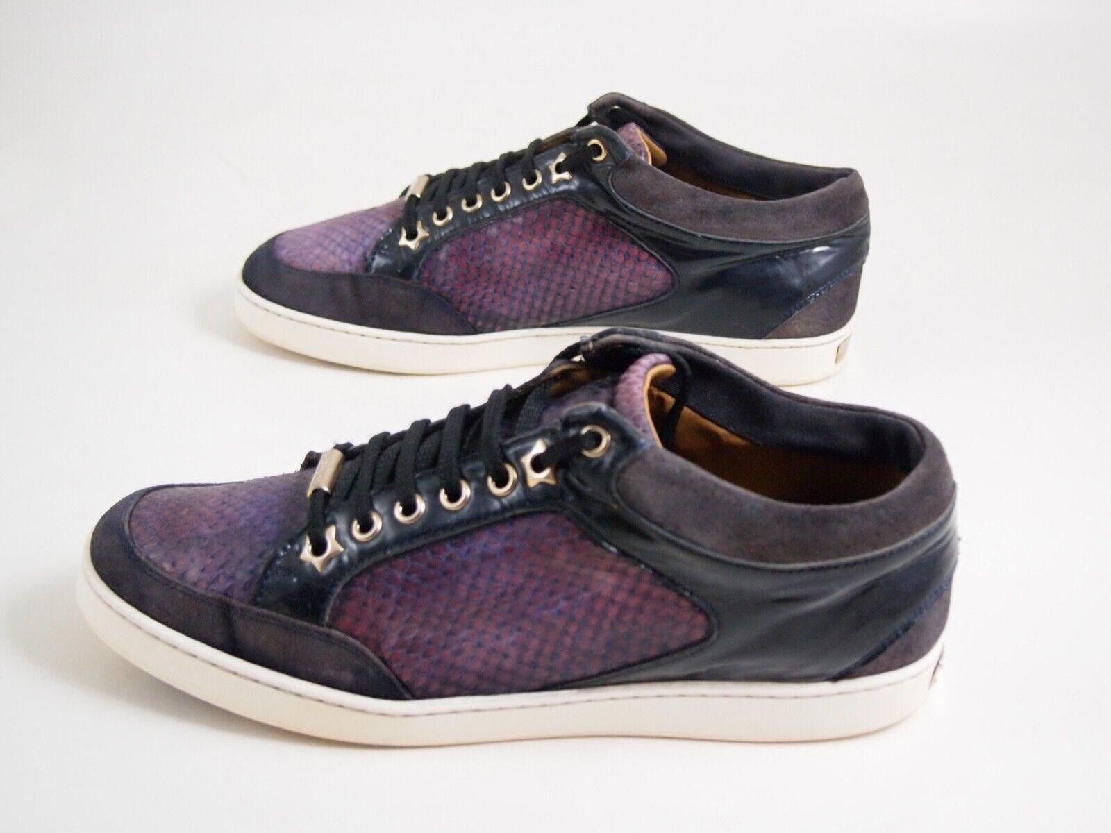 Jimmy Choo Jimmy Choo Sneaker Blue Leather Purple Snakeskin EU 38 US 8 Size US 8 / IT 38 - 2 Thumbnail