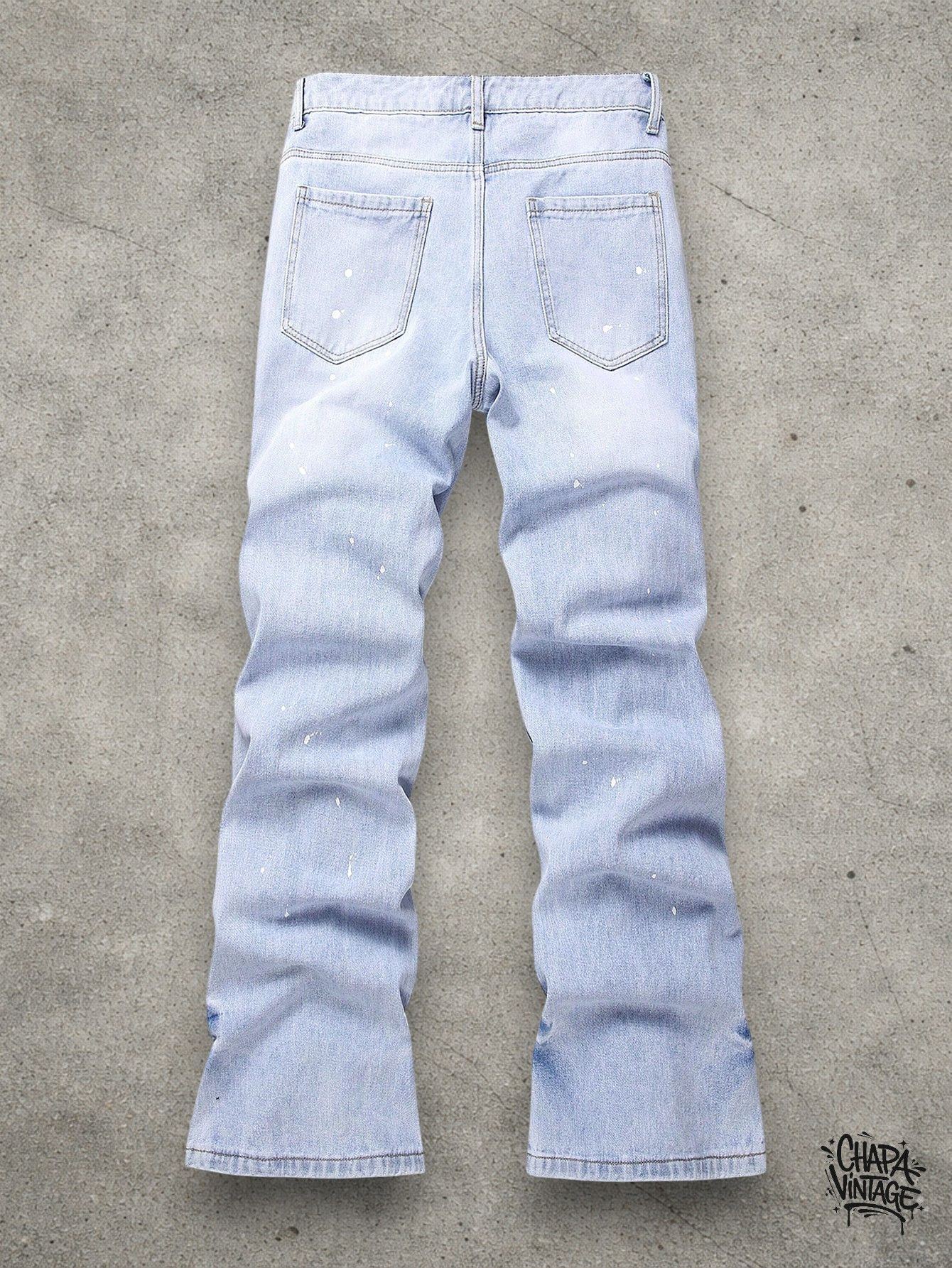 Japanese Brand Washed slim distressed jeans Size US 32 / EU 48 - 2 Thumbnail