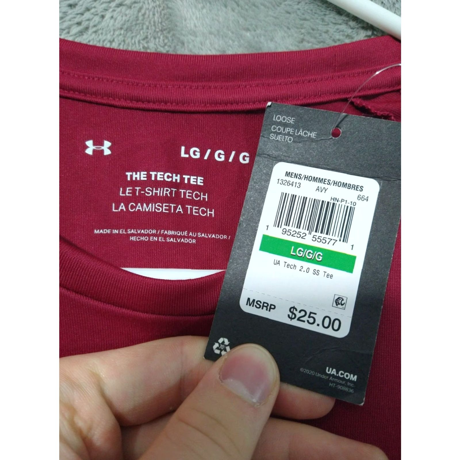 Under Armour Under Armour Shirt Mens Large Red Tech Tee 2.0 Short Sleeve Loose Crew Neck Size US L / EU 52-54 / 3 - 5 Thumbnail