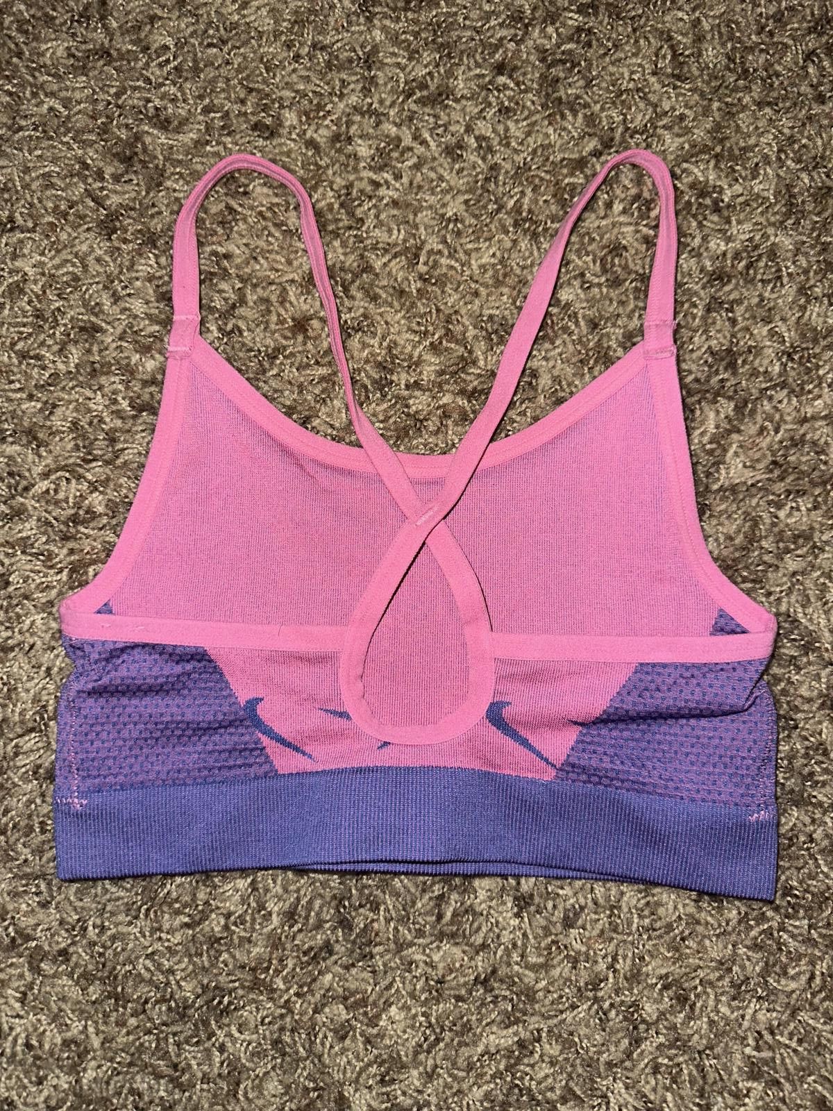 Nike Nike Big Kids (Girls) Indy Seamless Pink Bra Sample Size ONE SIZE - 5 Thumbnail