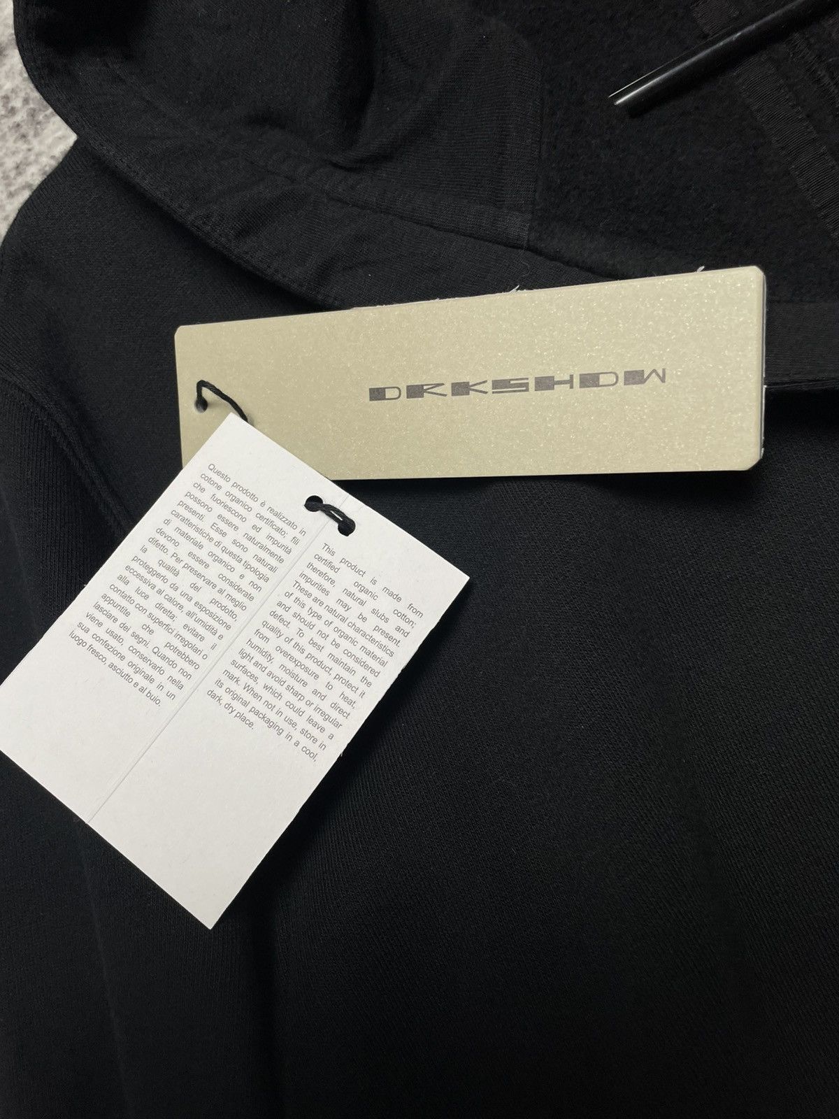 Rick Owens Drkshdw Rick Owens Drkshdw SS23 Gimp Hoodie Black Size US L / EU 52-54 / 3 - 9 Thumbnail
