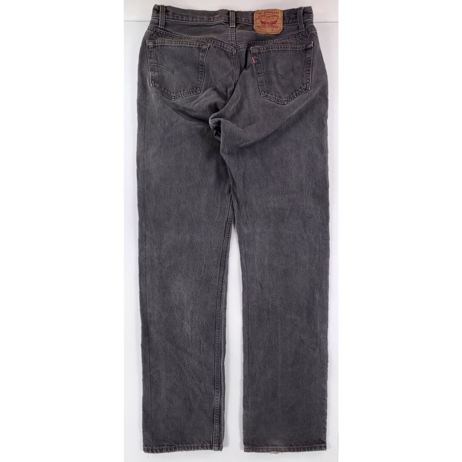 Levi's VINTAGE Levi's 501 Jeans Black Button Fly Mens 34 x 35 Actual 80s Straight Size US 34 / EU 50 - 4 Thumbnail