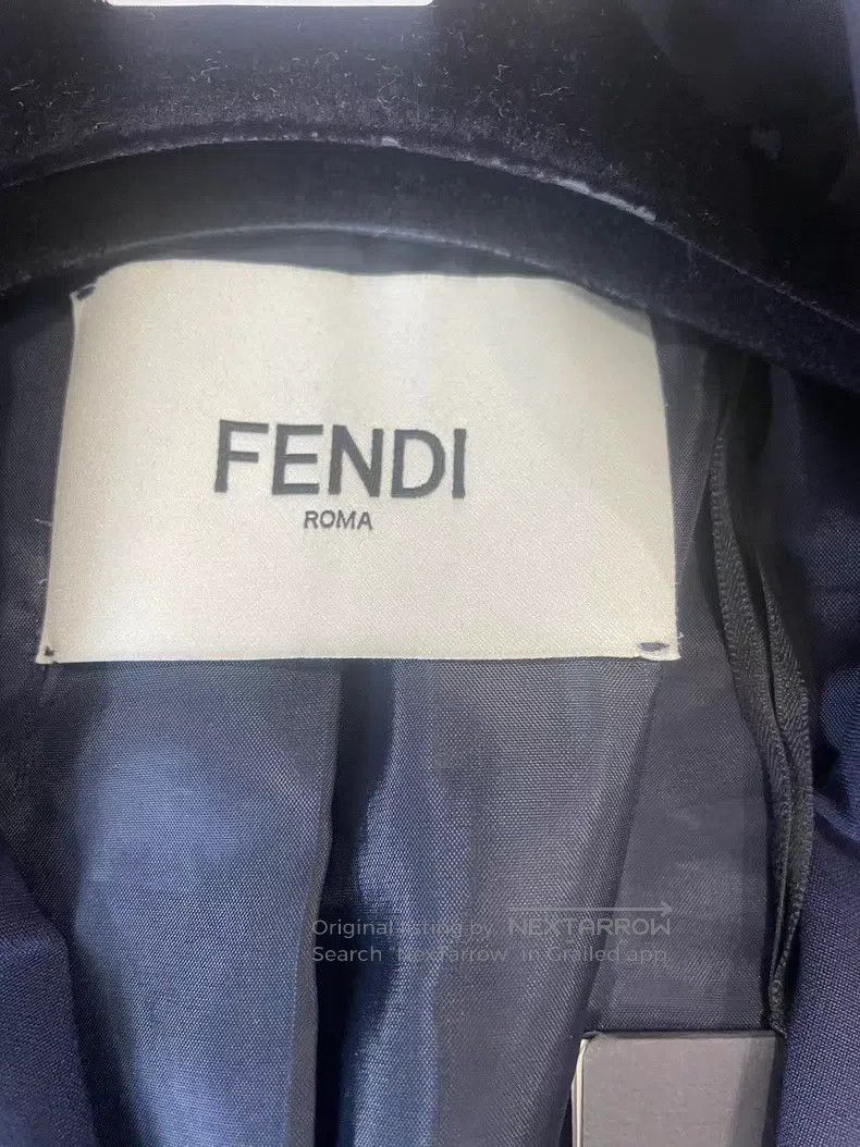 Fendi Fendi Navy Blue Blazer Jacket, Classic Cuff FF Logo Design Size XS / US 0-2 / IT 36-38 - 3 Thumbnail