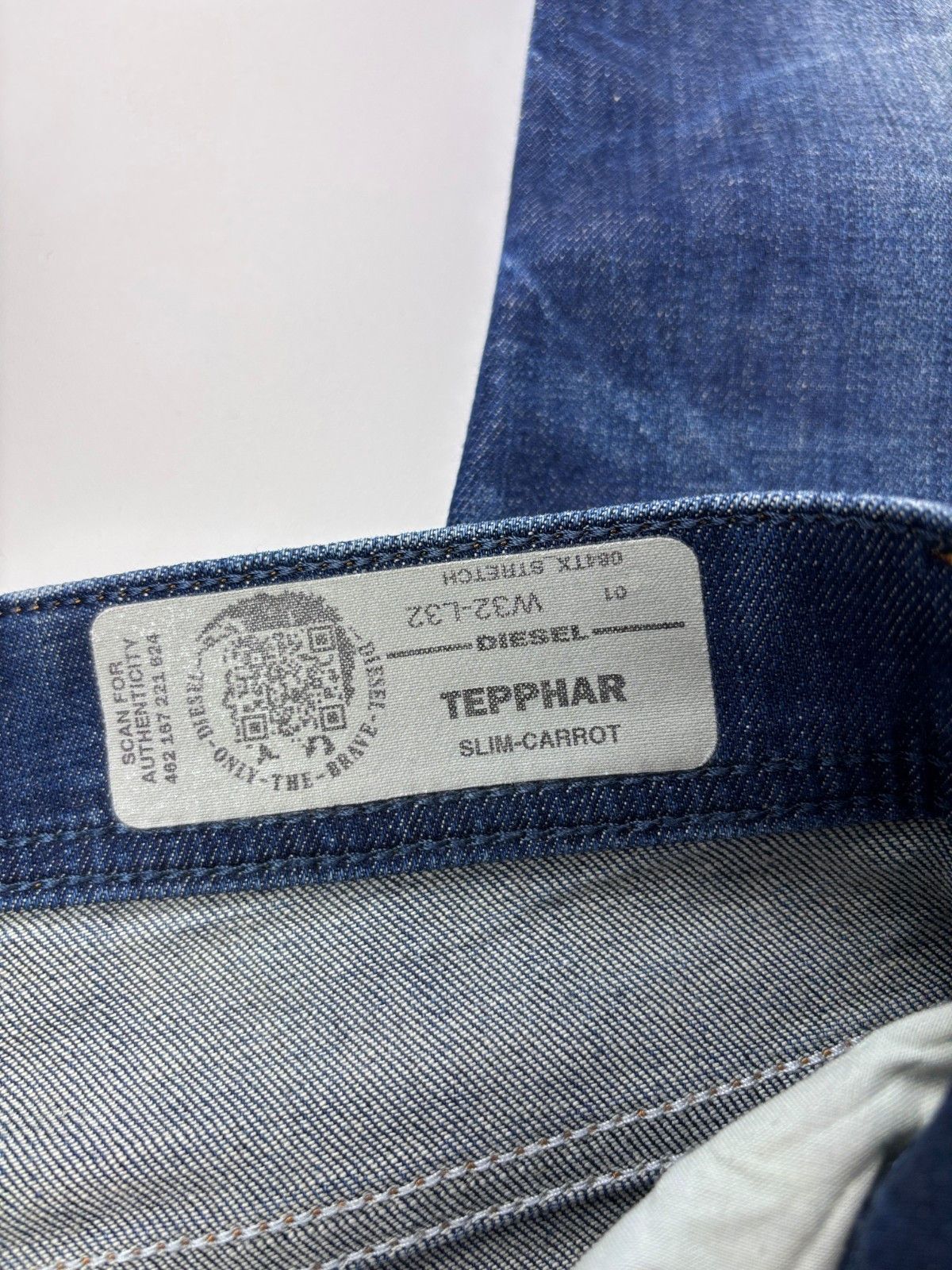 Diesel Diesel Tepphar Slim Carrot Jeans Stretch Blue Mens 32x32 Size US 32 / EU 48 - 8 Thumbnail