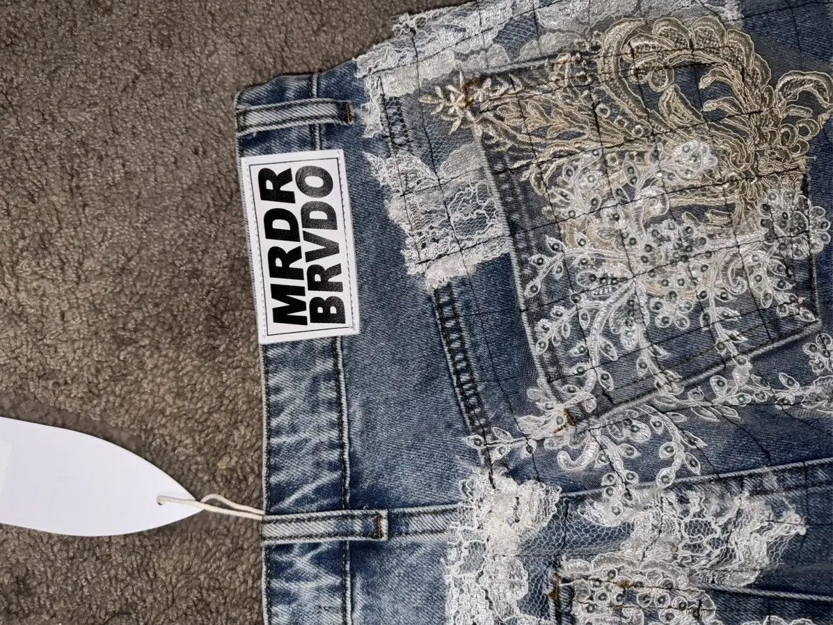 Who Decides War Who Decides War Sky Grid Lace Denim Size US 32 / EU 48 - 4 Thumbnail