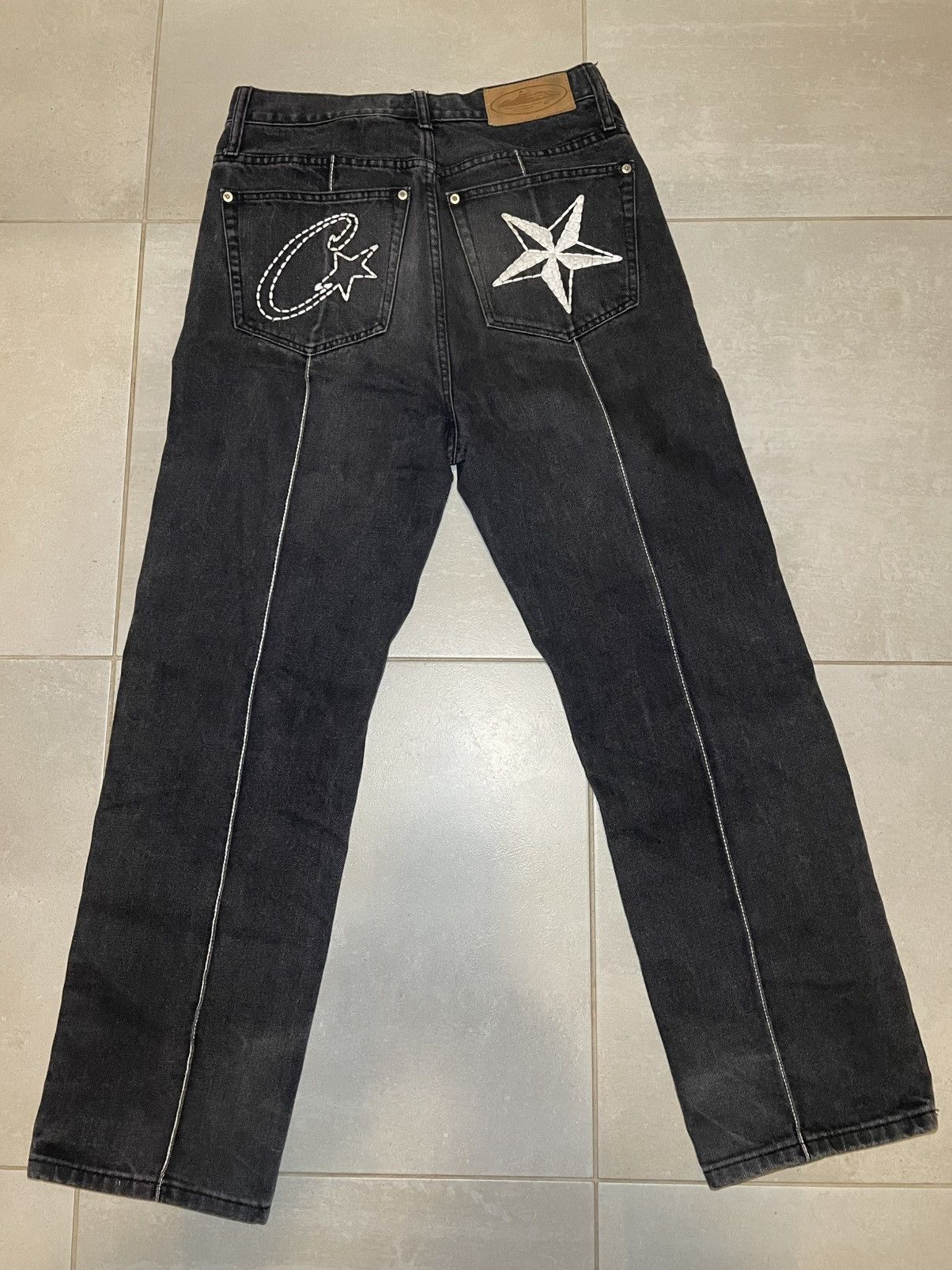 Corteiz Corteiz C-Star Denim Jeans Black | Grailed