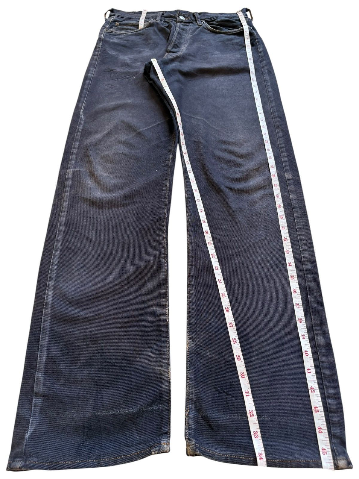 Replay Vintage Replay Black Wash Distressed Loose Baggy Jeans Size US 32 / EU 48 - 12 Thumbnail