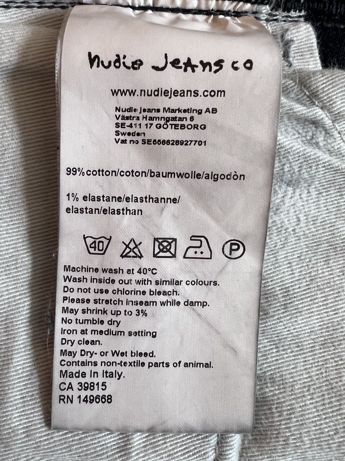 Nudie Jeans Nudie Grim Tim Re-Use Program Denim Jeans Size US 30 / EU 46 - 8 Thumbnail