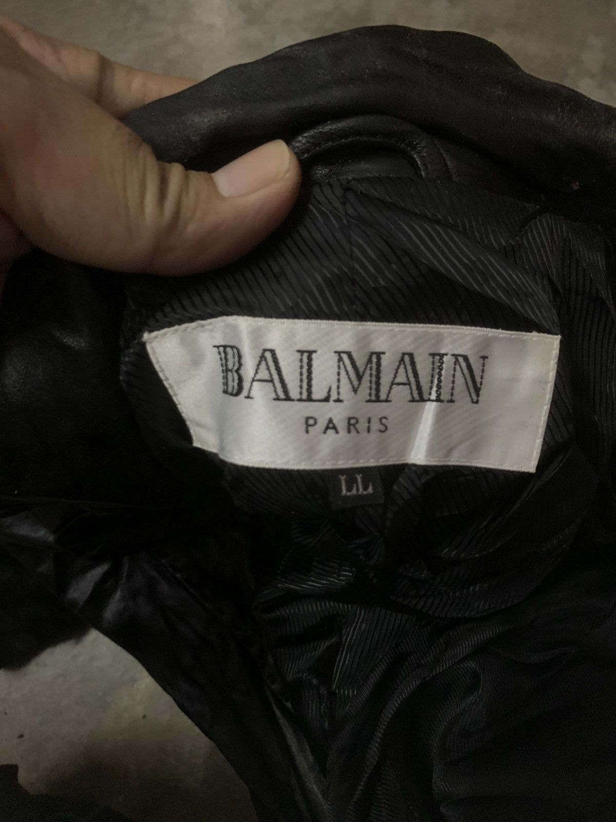 Balmain × Pierre Balmain Balmain Paris Leather Jacket Size US L / EU 52-54 / 3 - 4 Thumbnail