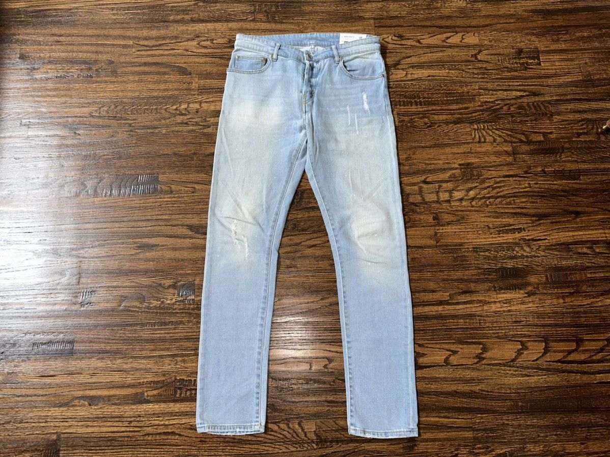 image of Kith Monroe Denim Mens 32 Light Wash Stretch Jeans Slim in Light Indigo