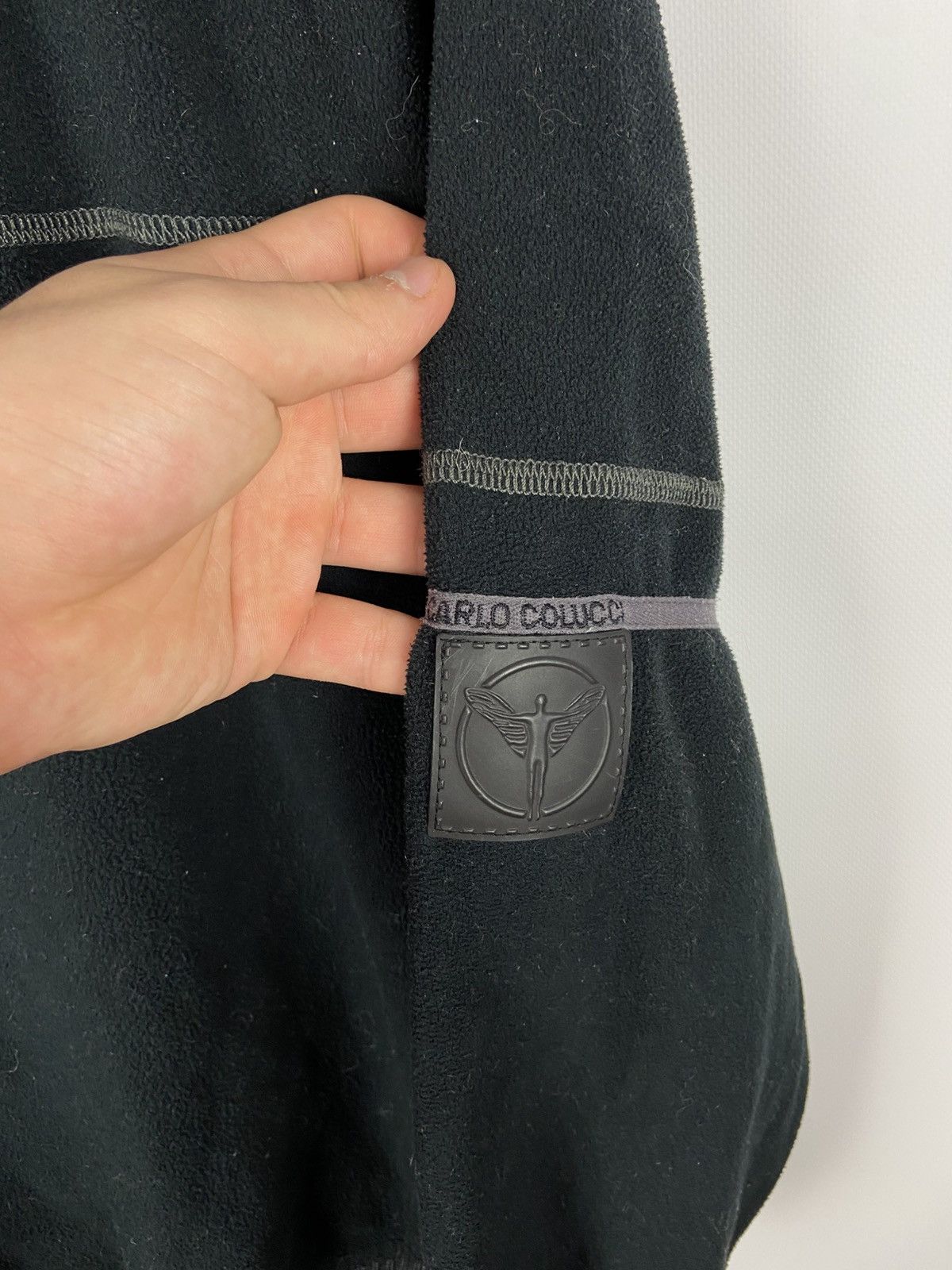 Carlo Colucci × Designer Carlo Colucci 1/4 Zip Mens Back Sweater Logo Long Sleeve Size US M / EU 48-50 / 2 - 4 Thumbnail