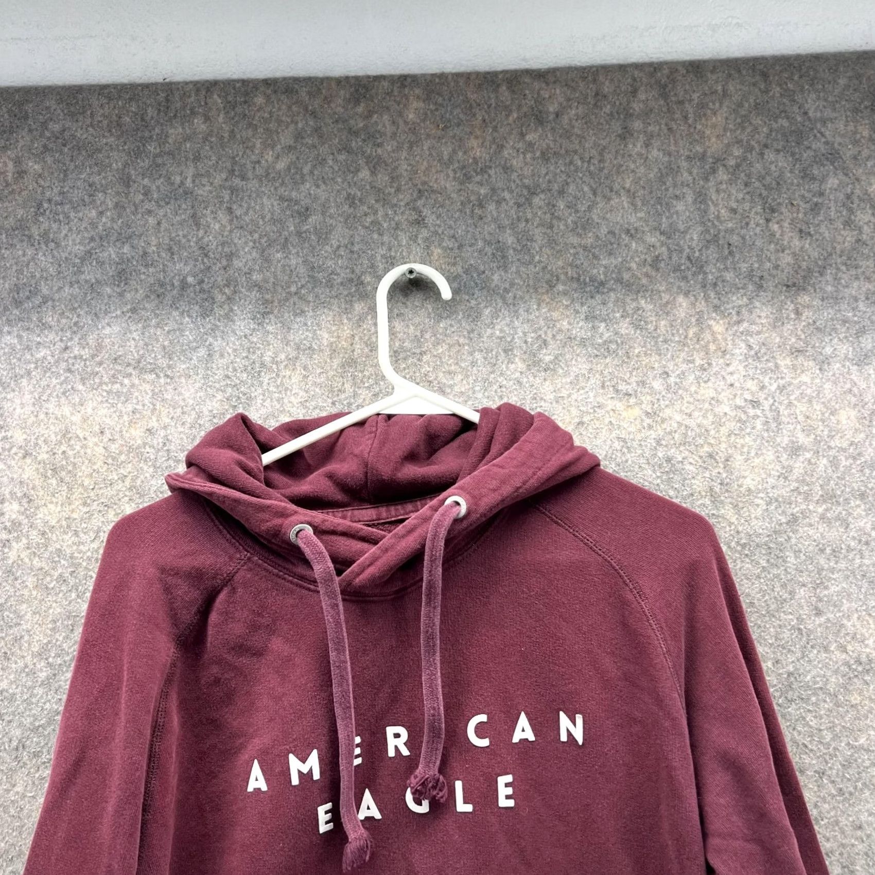 American Eagle Outfitters American Eagle Sweater Hoodie Pullover Fleece Knit Mens Medium Burgundy Red Cotton Sweatshirt Jacket Size US M / EU 48-50 / 2 - 7 Thumbnail
