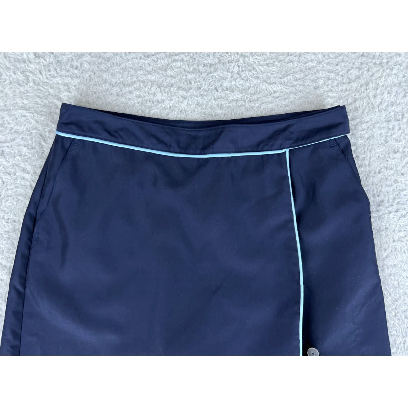 Vintage VINTAGE Duck Head Skirt Womens 6 Navy Blue DHX-DRY Fabric Polyester Blend Skort Size 28" / US 6 / IT 42 - 3 Thumbnail