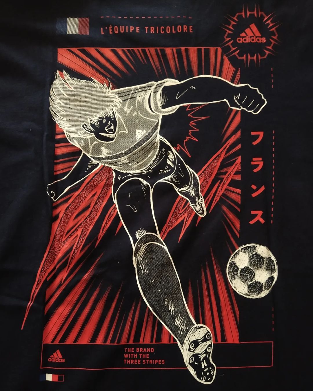 Adidas × Anime Captain Tsubasa x Adidas France National Team Anime Tees Size US XL / EU 56 / 4 - 2 Thumbnail