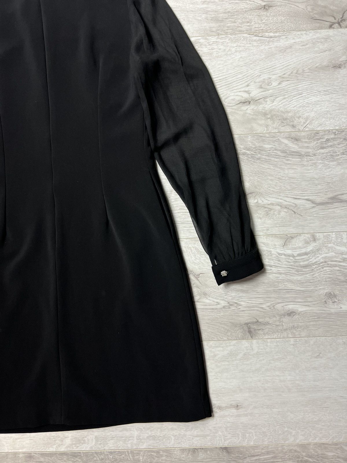 Miu Miu Rare MIU MIU Dress With Flowers On The Collar & Mesh Sleeves Size M / US 6-8 / IT 42-44 - 17 Thumbnail