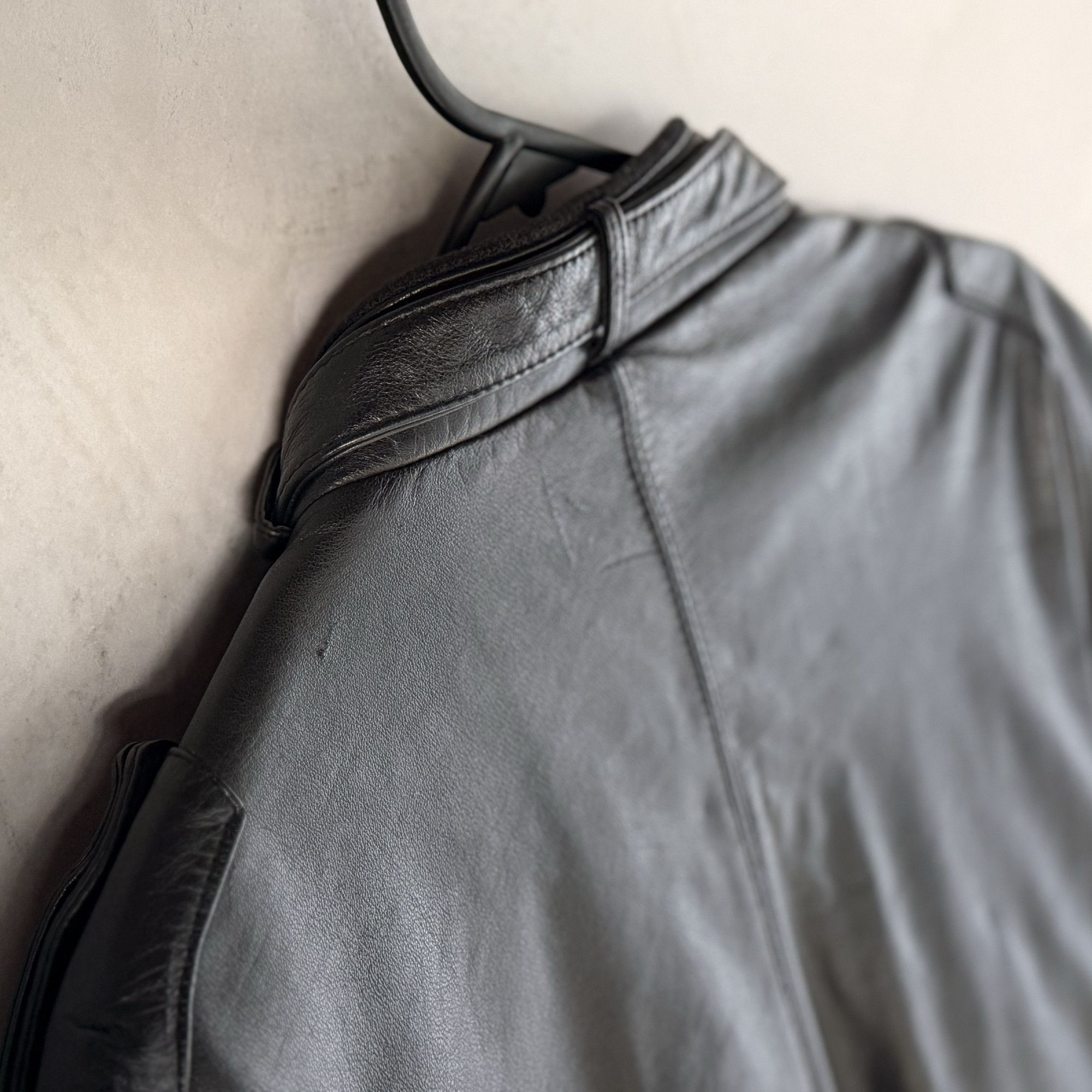 Members Only Members Only Black Leather Bomber Jacket Size US L / EU 52-54 / 3 - 6 Thumbnail