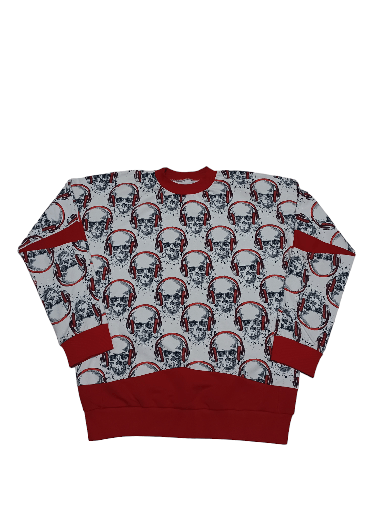 Handmade HANDMADE SKULLS OVERSIZE STREETWEAR SWEATSHIRT SK8 Y2K DRILL Size US M / EU 48-50 / 2 - 1 Thumbnail