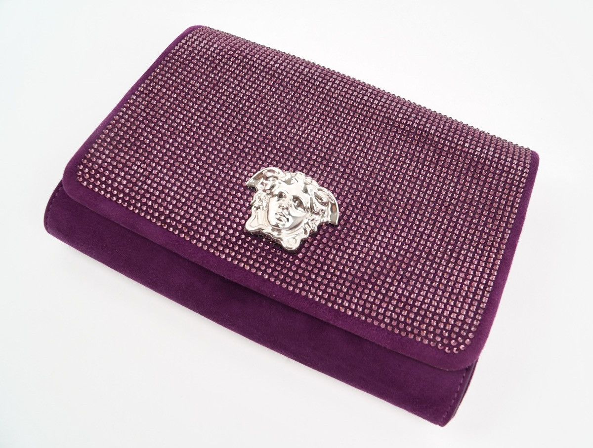 Versace Versace - Palazzo Medusa Chain / Clutch - Swarovski Suede Size ONE SIZE - 3 Thumbnail