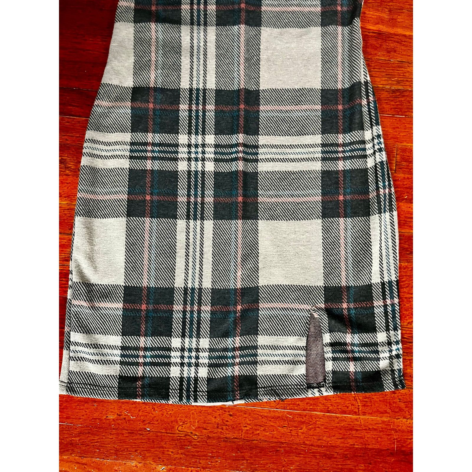 Vintage Vintage 90s Black Plaid Bodycon Mini Strappy Dress Small XS Size S / US 4 / IT 40 - 3 Thumbnail