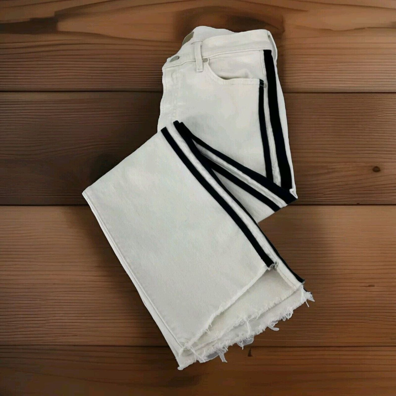MOTHER Mother Jeans 26 Insider Crop Step Fray Whipping The Racer Size 26" / US 2 / IT 38 - 3 Thumbnail