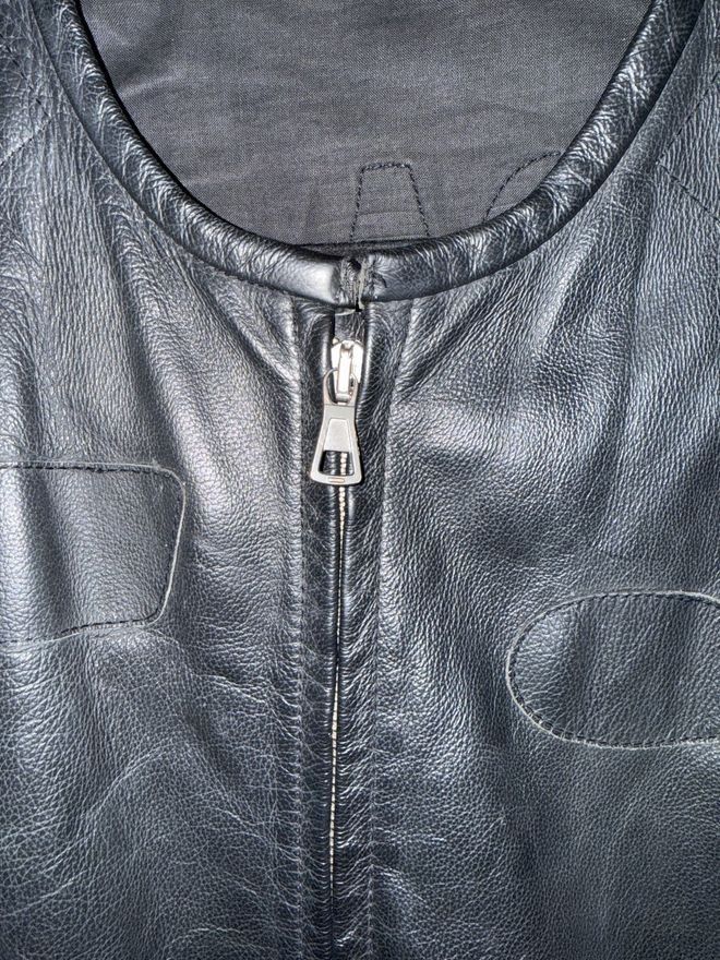 Maison Margiela Leather Cafe Racer Jacket Size US L / EU 52-54 / 3 - 5 Thumbnail